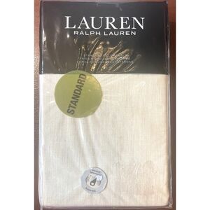 NWT Lauren Ralph Lauren Standard Two Pillowcases Cream  100% Cotton 20 x 32”